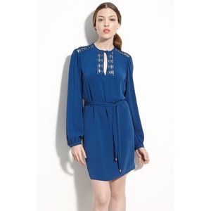 Diane Von Furstenberg Blue Florina 100% Silk Dress